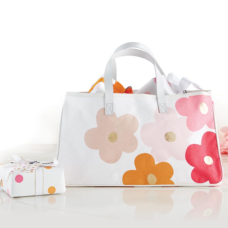 CANVAS TOTE FLOWERS