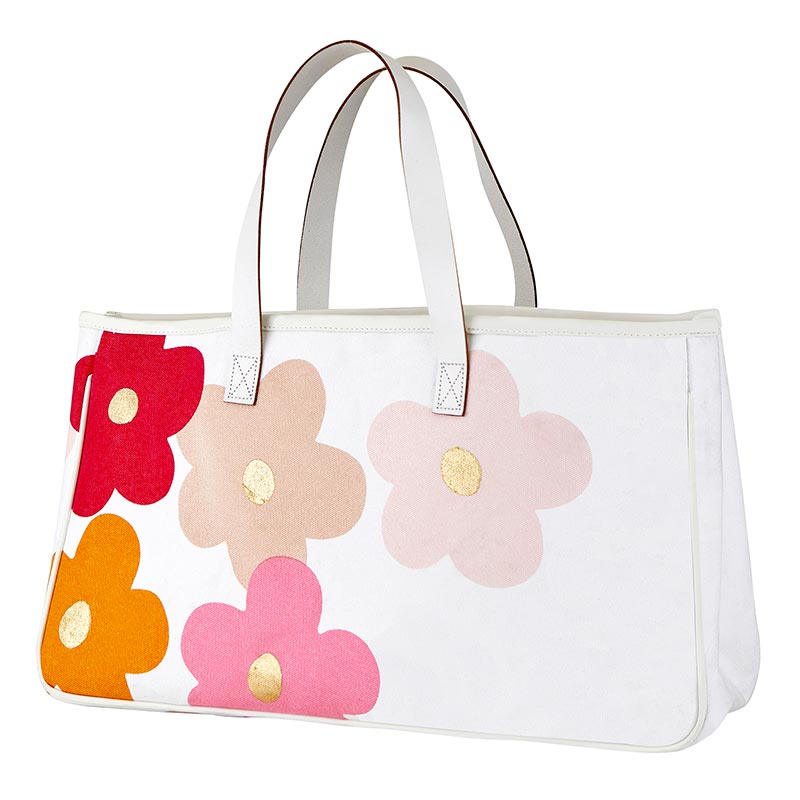 CANVAS TOTE FLOWERS
