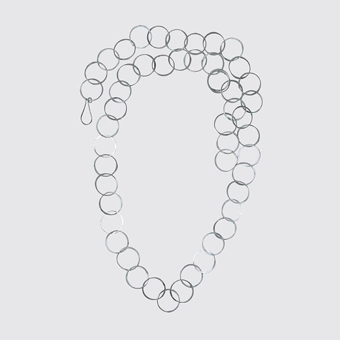 LONG ROUND LINK CHAIN SILVER