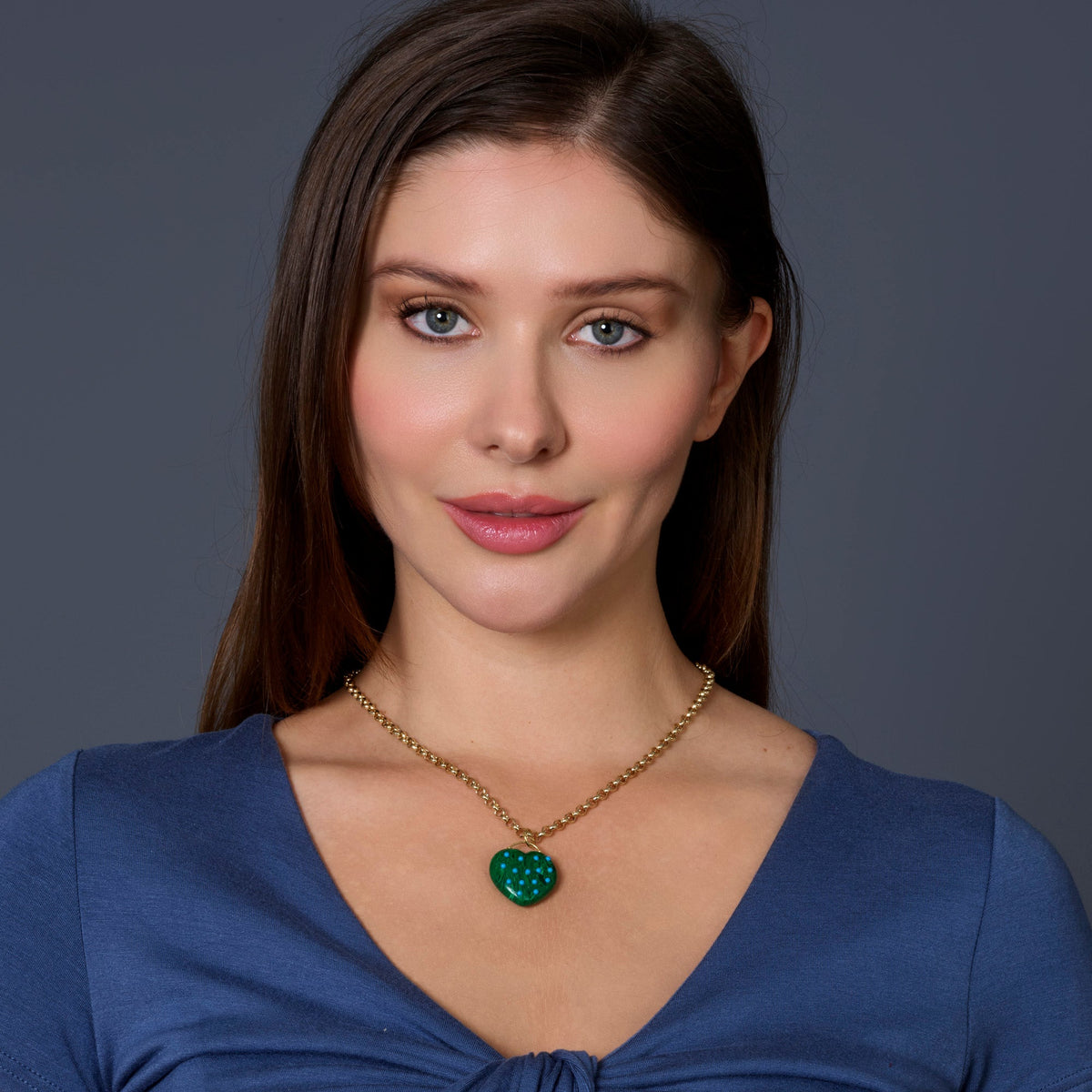 MALACHITE HEART NECKLACE