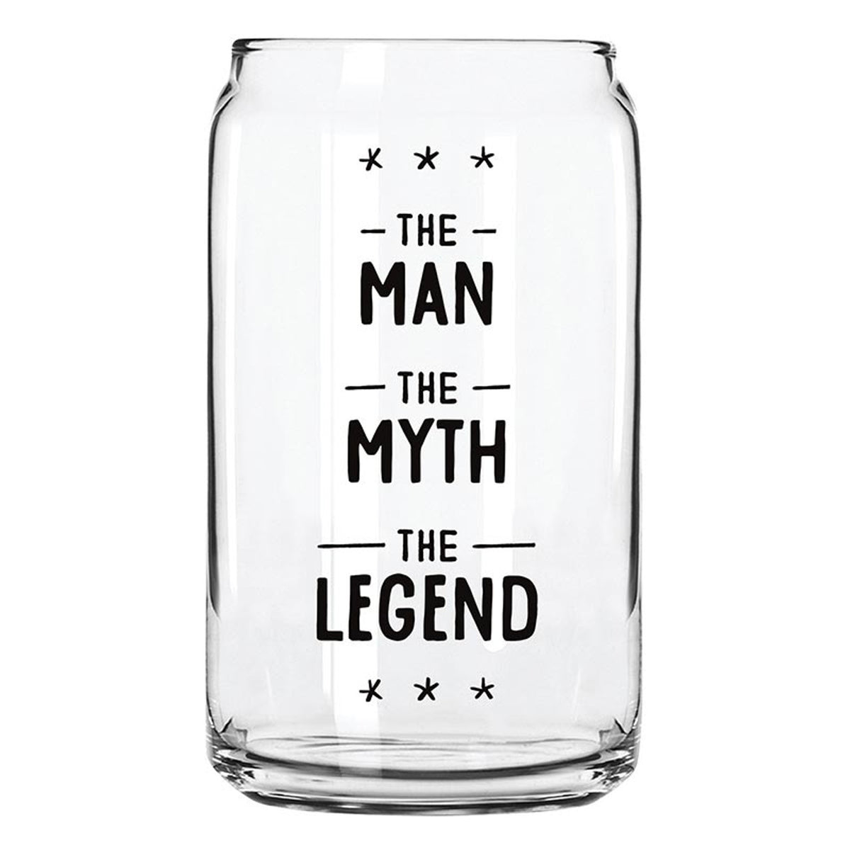 BEER CAN GLASS MAN MYTH LEGEND
