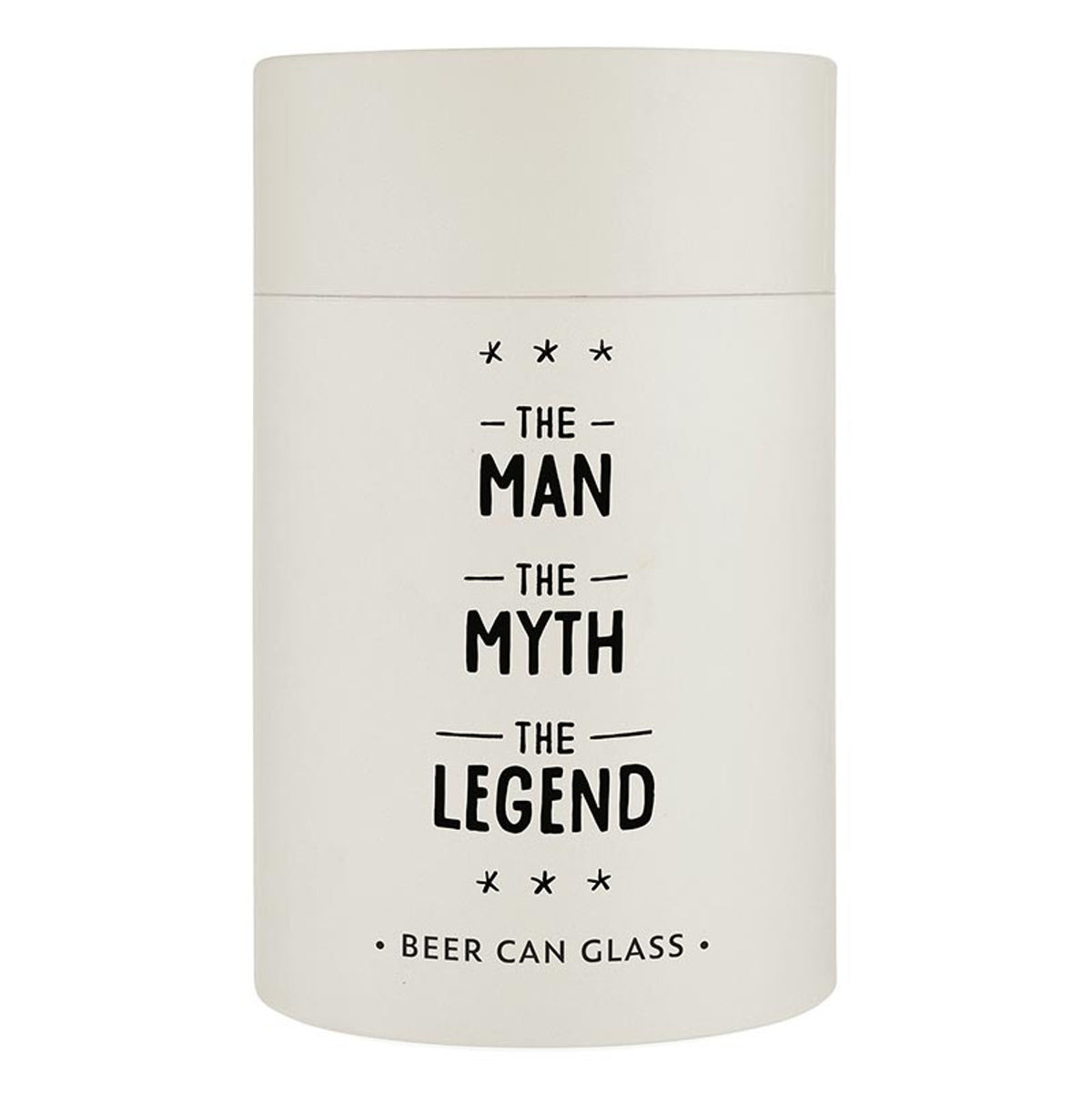 BEER CAN GLASS MAN MYTH LEGEND