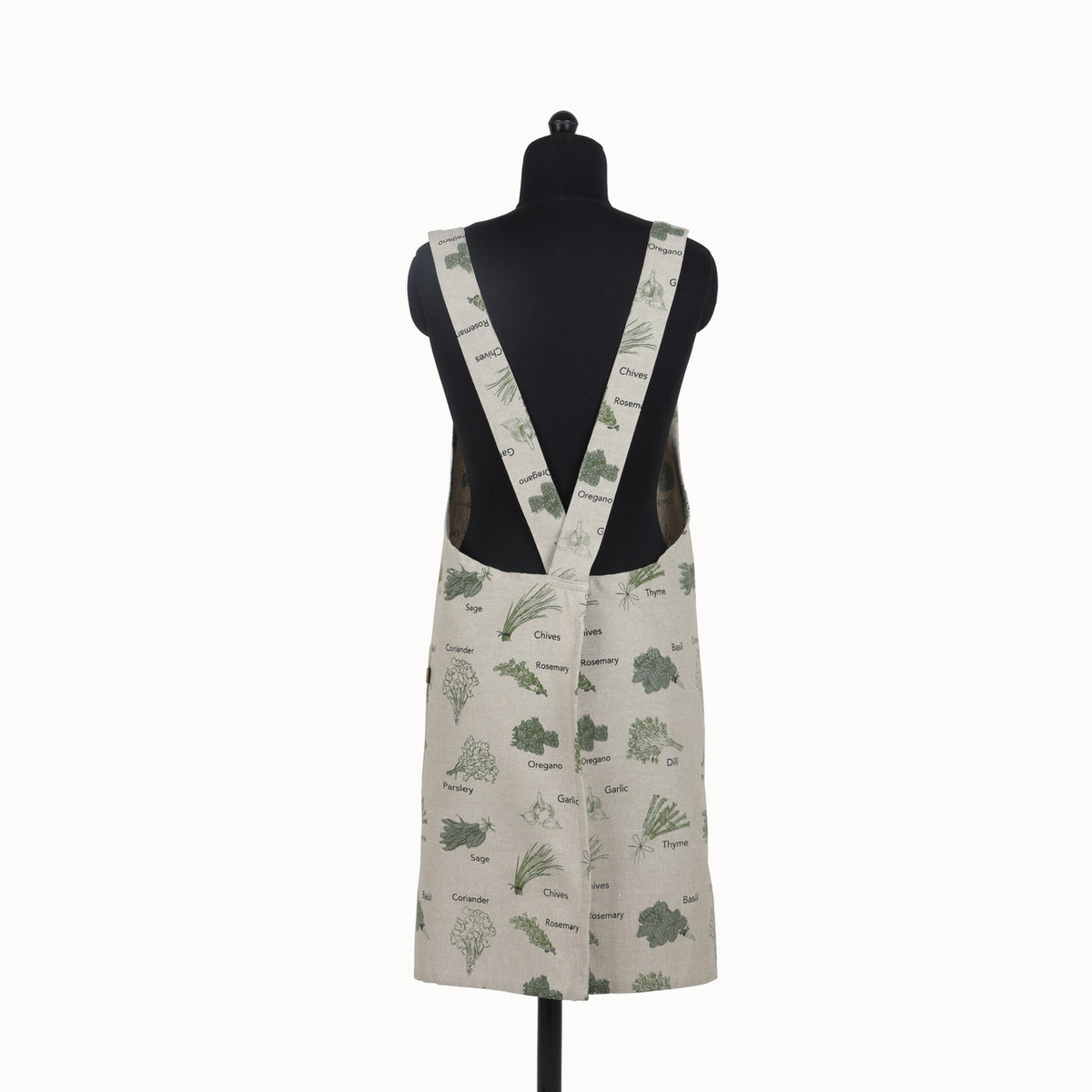 HERB LONG PINAFORE APRON GREEN