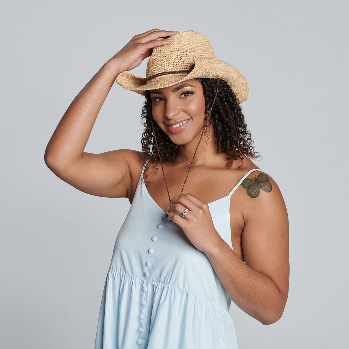 RAFFIA COWBOY HAT