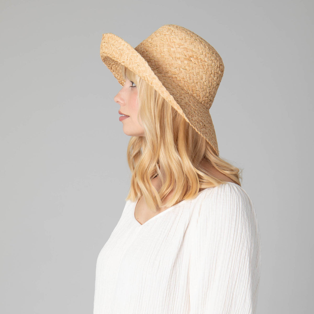 PEARL RAFFIA SUN HAT