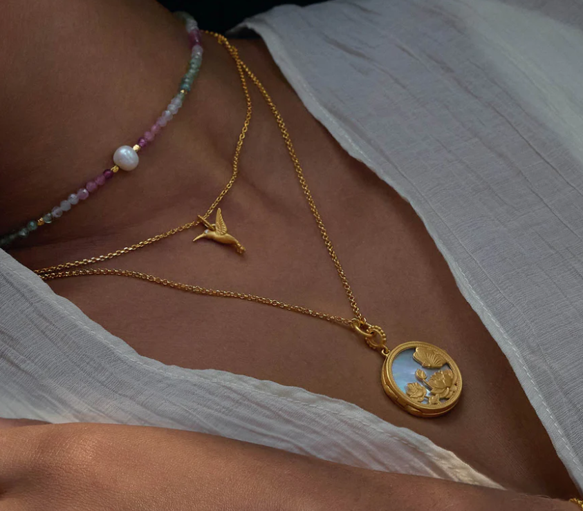 16&quot; HUMMINGBIRD PENDANT NECKLACE