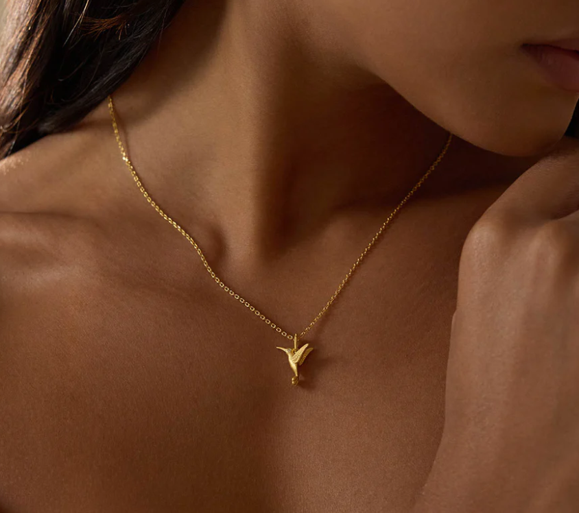 16&quot; HUMMINGBIRD PENDANT NECKLACE