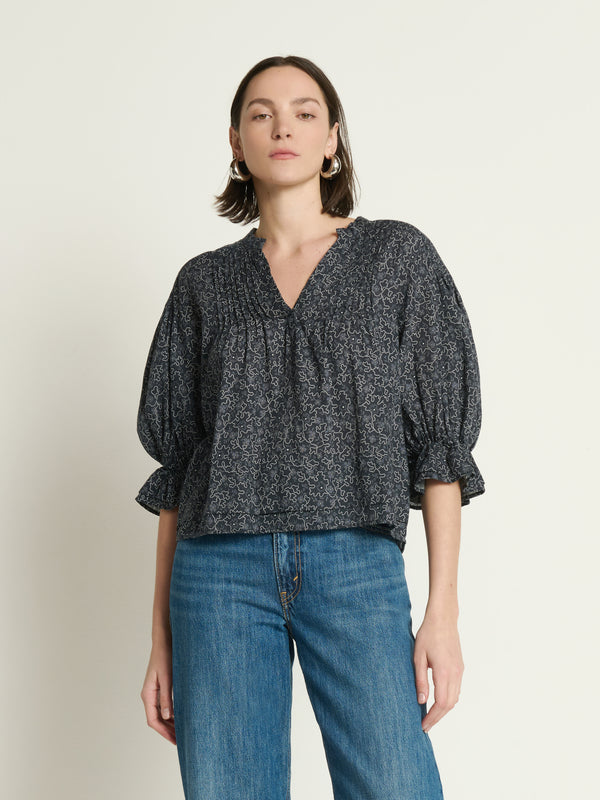 SCARLET PINTUCK BLOUSE