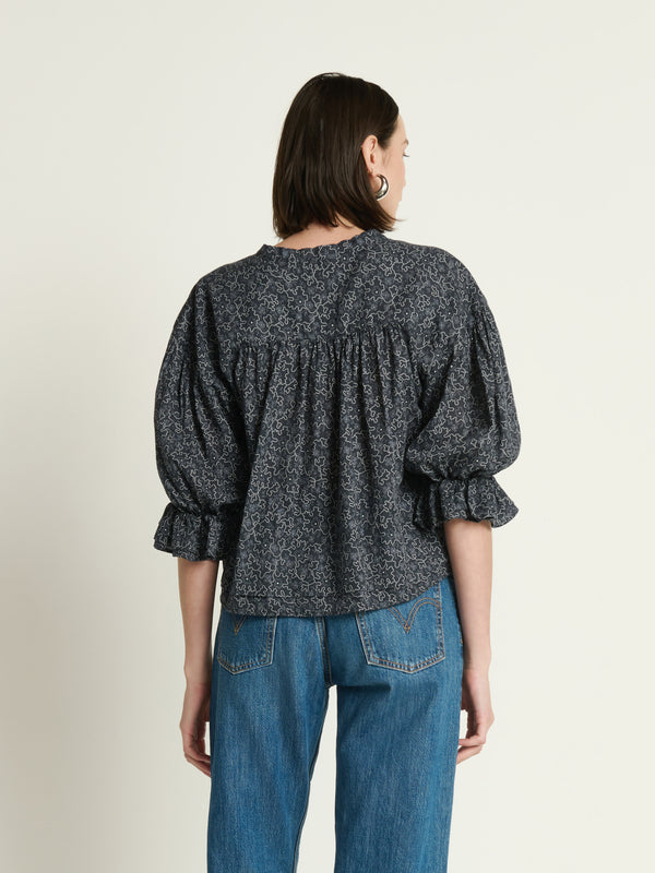 SCARLET PINTUCK BLOUSE