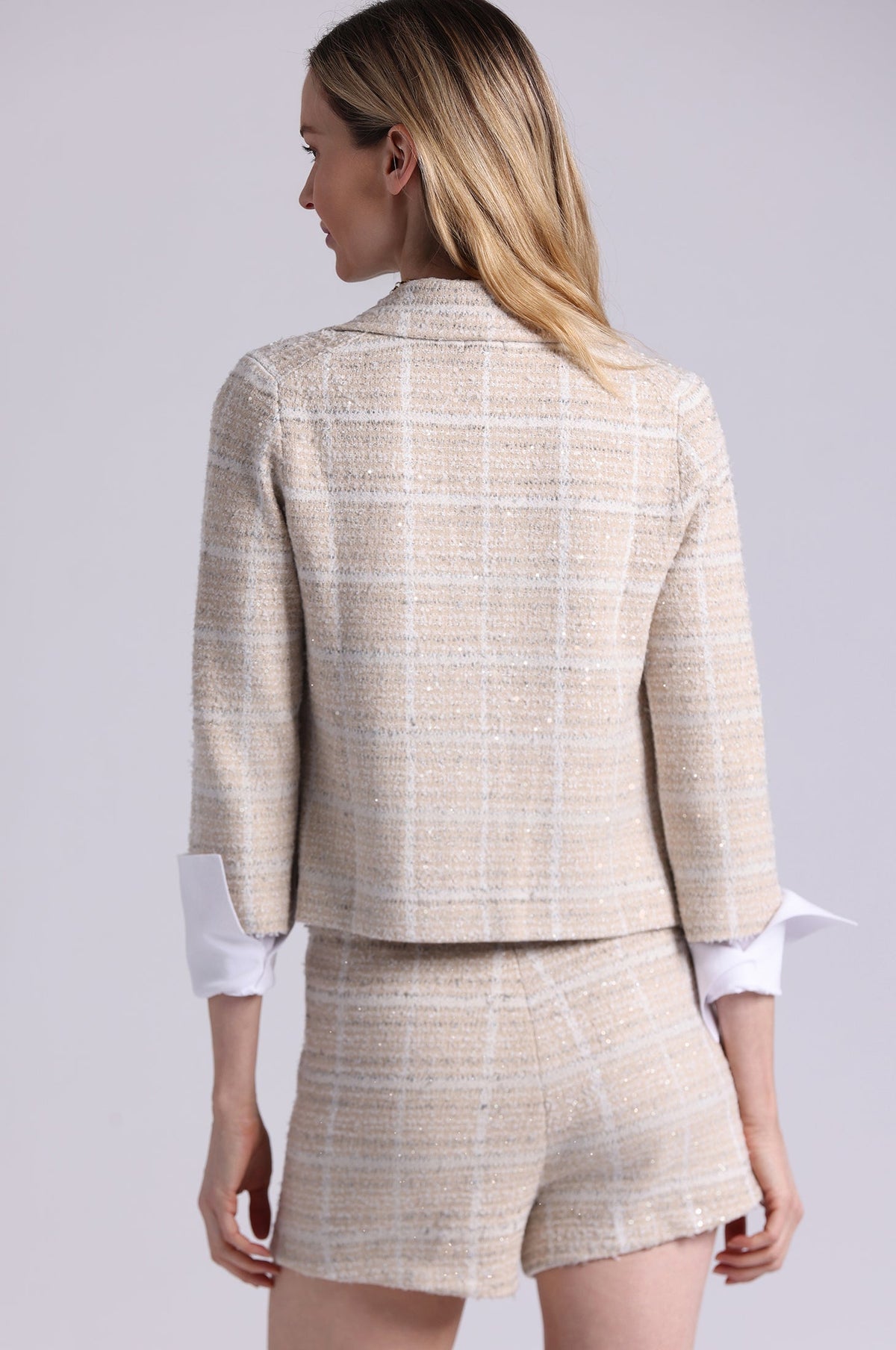VISCOSE TWEED SHRUNKEN BLAZER