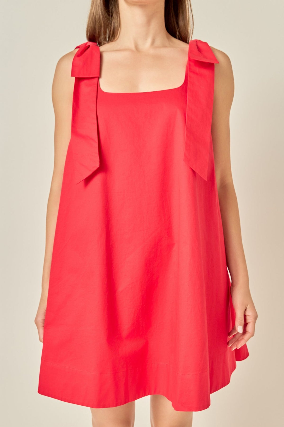 BOW SLEEVELESS MINI DRESS