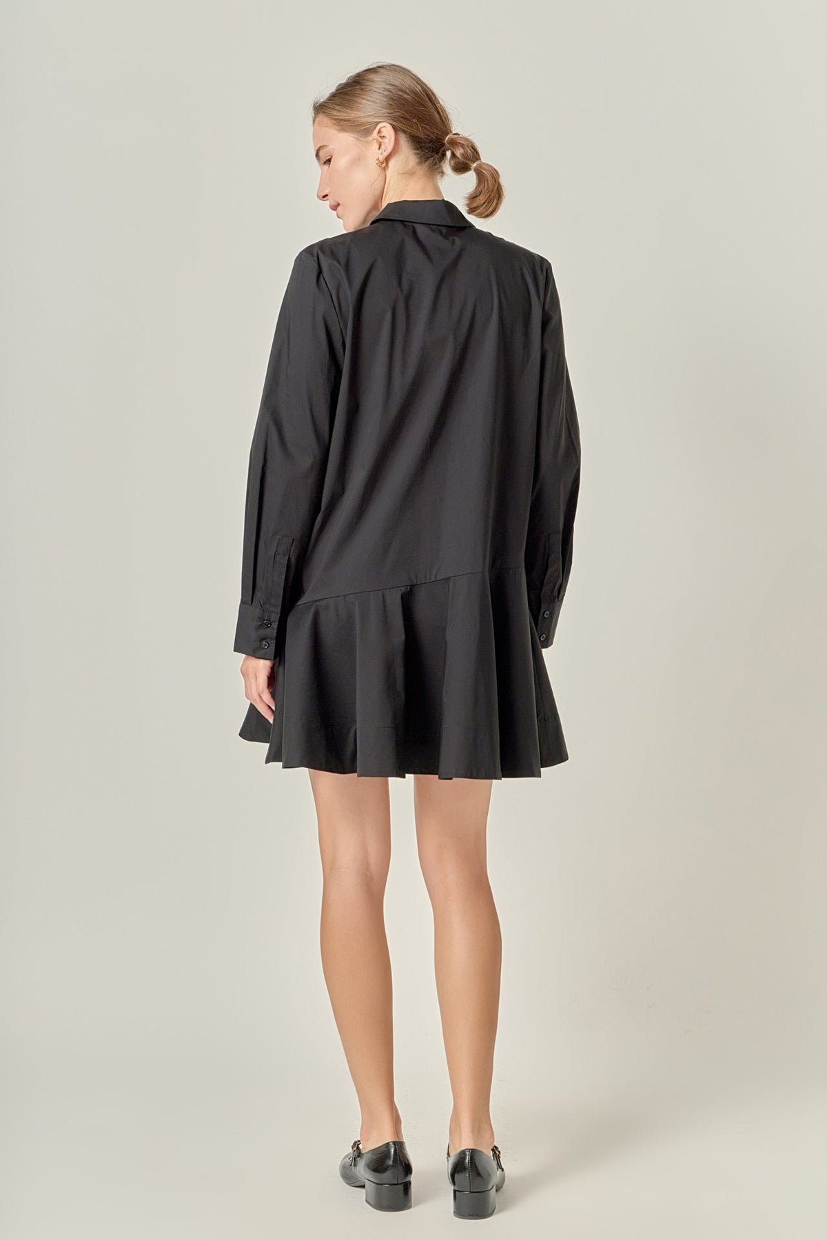COLLAR FLARE SKIRT DRESS