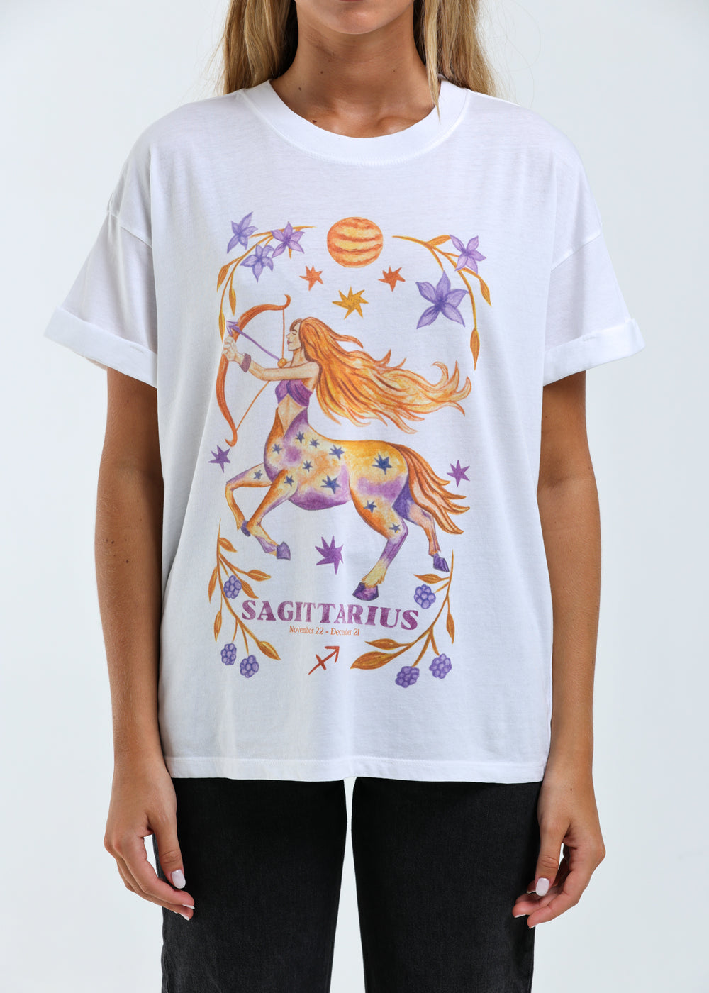 VINTAGE WHITE ZODIAC TEE