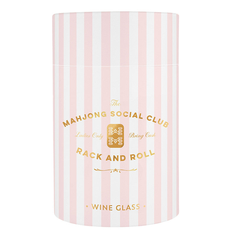 MAHJONG SOCIAL CLUB WINE GLASS