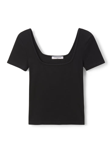 CHLOE LUX RIB SQ NECK CROP TOP