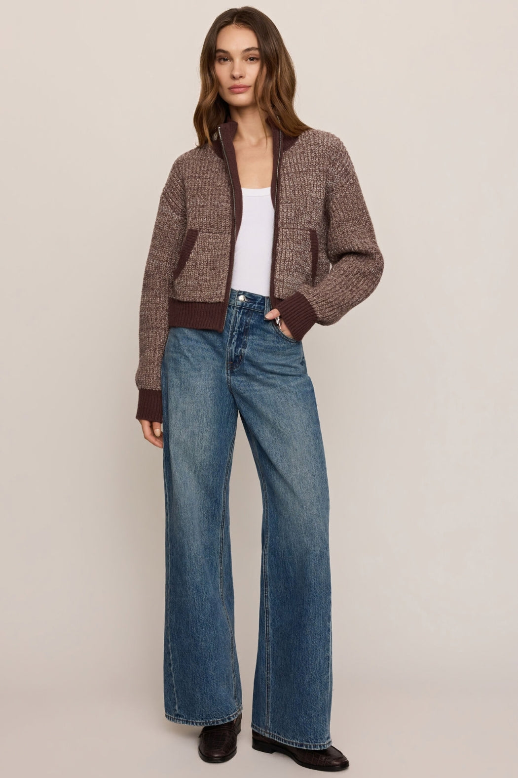 ASHFORD ZIP CARDI