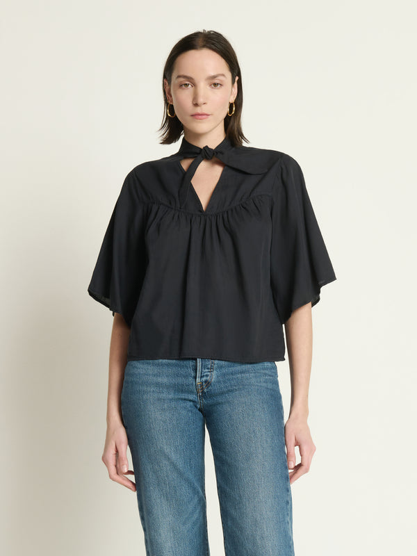 VALERIE TIE NECK TOP