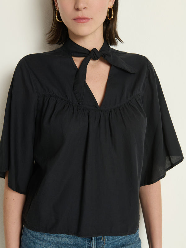 VALERIE TIE NECK TOP