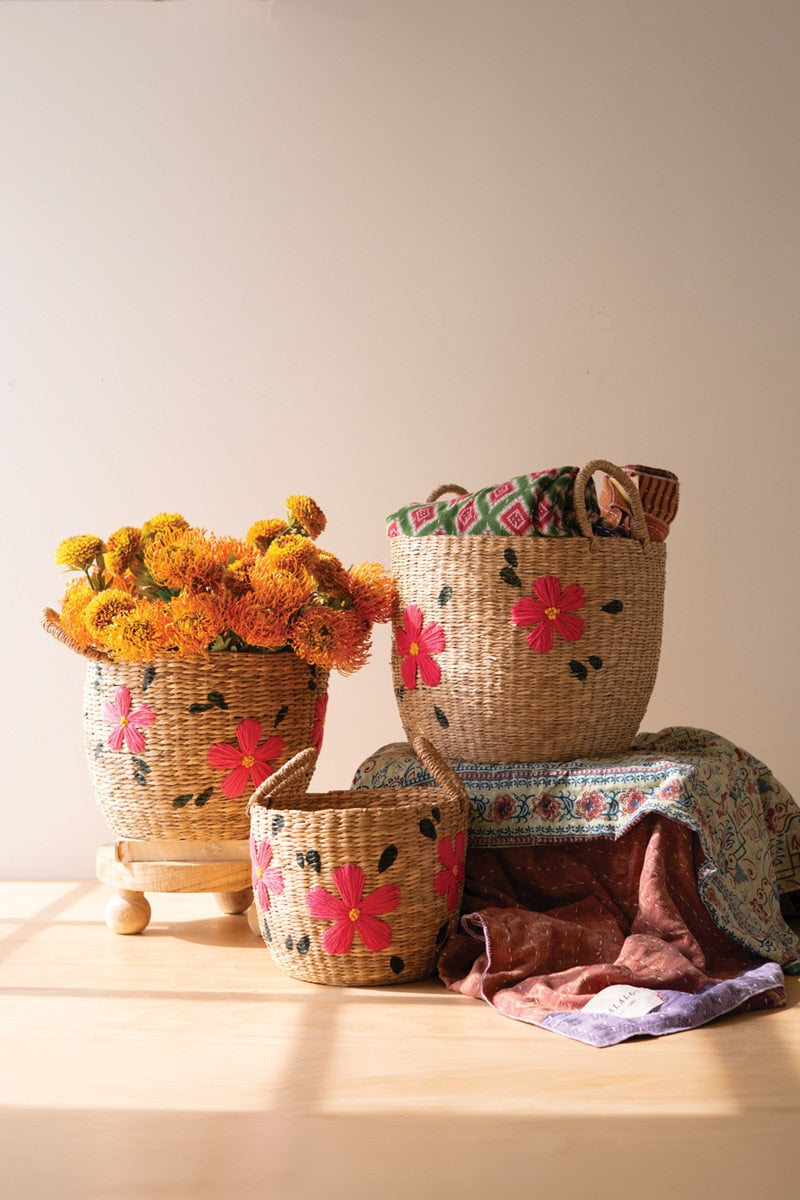 SEAGRASS FLOWER BASKET