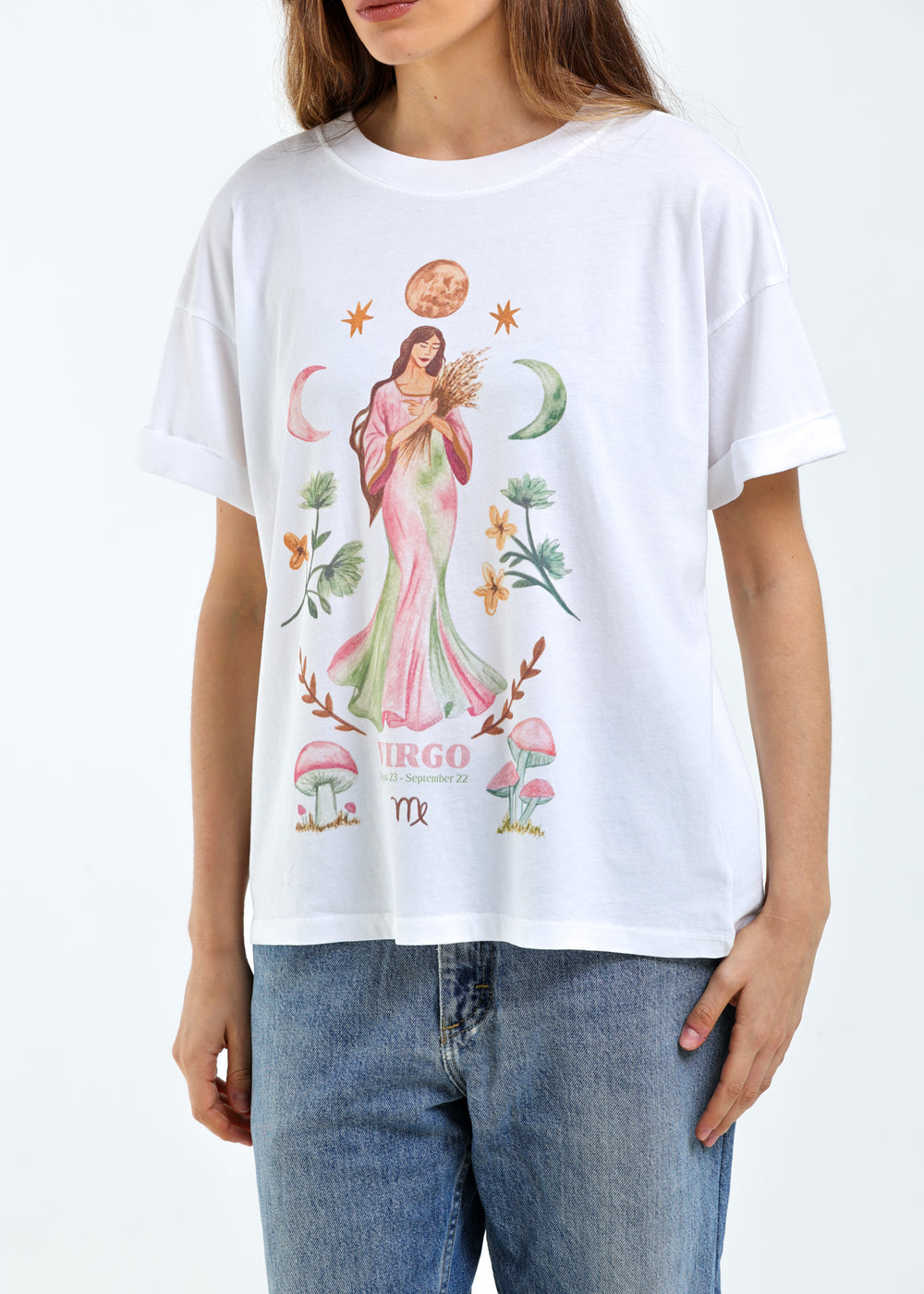VINTAGE WHITE ZODIAC TEE