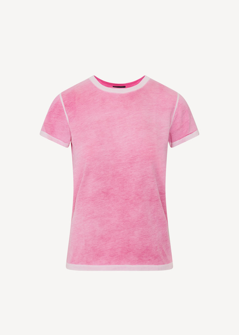 SHORT SLEEVE PIMA CLASSIC REVERSE SPRAY CREW