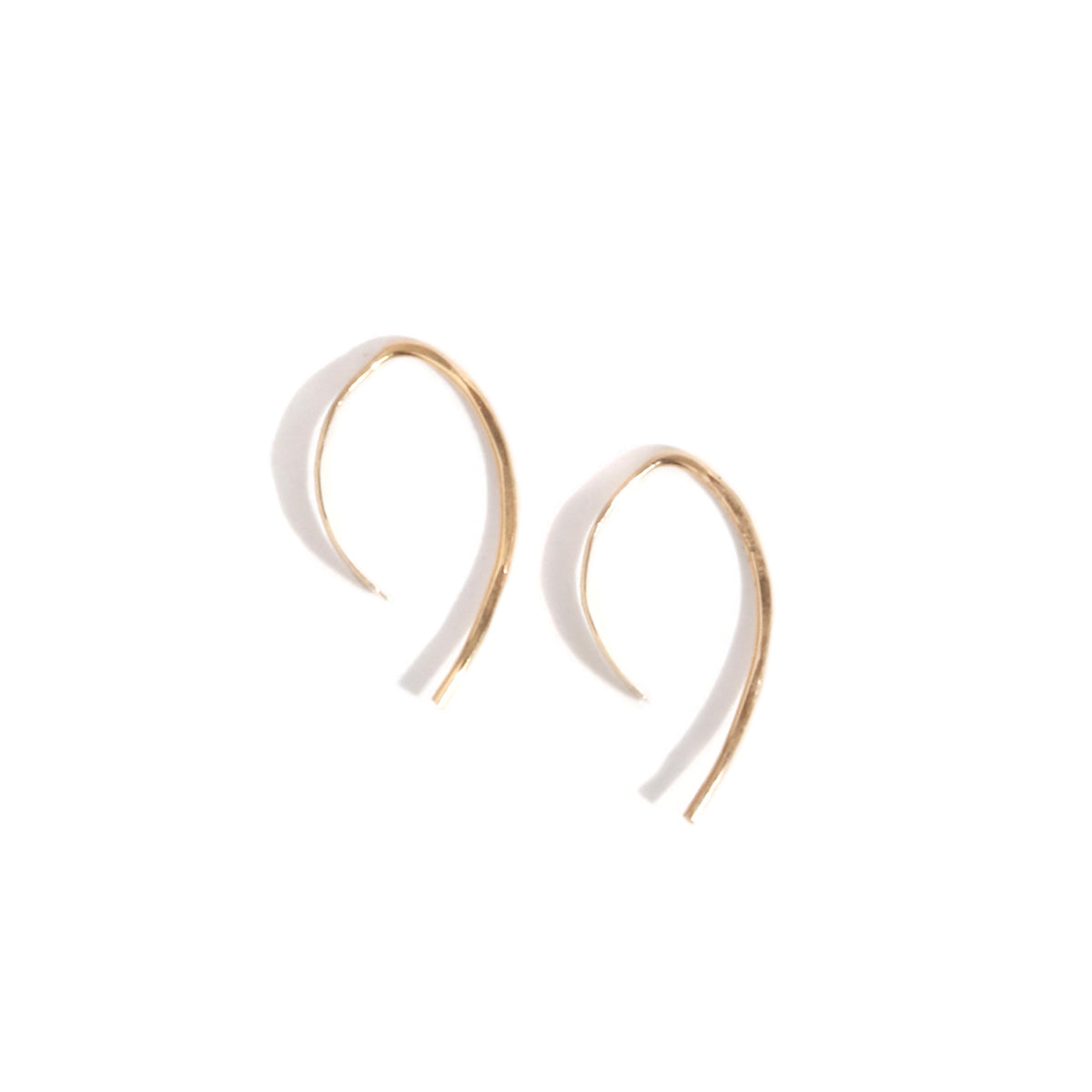 14K XS WISHBONE HOOP