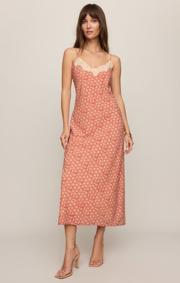 EMELA IRIS FLORAL MIDI DRESS