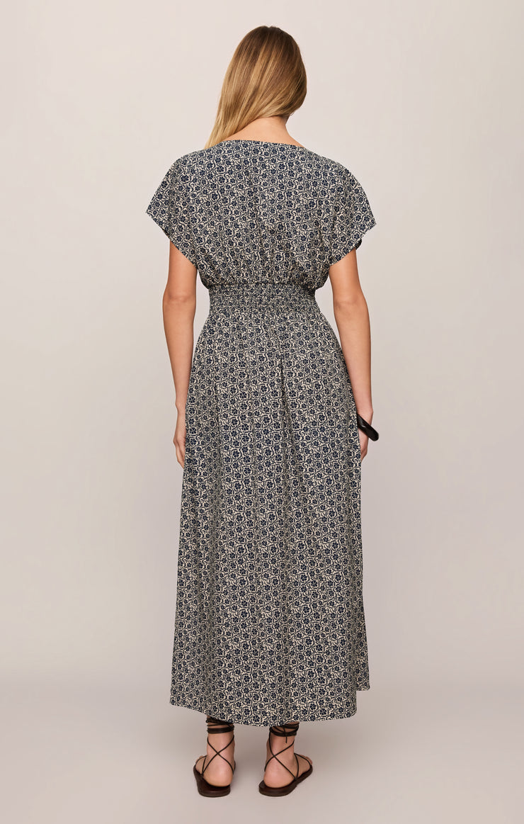 SANNA IRIS FLORAL MIDI DRESS