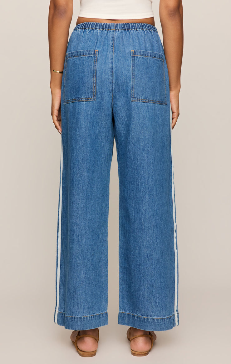 SIDELINES DENIM TRACK PANT