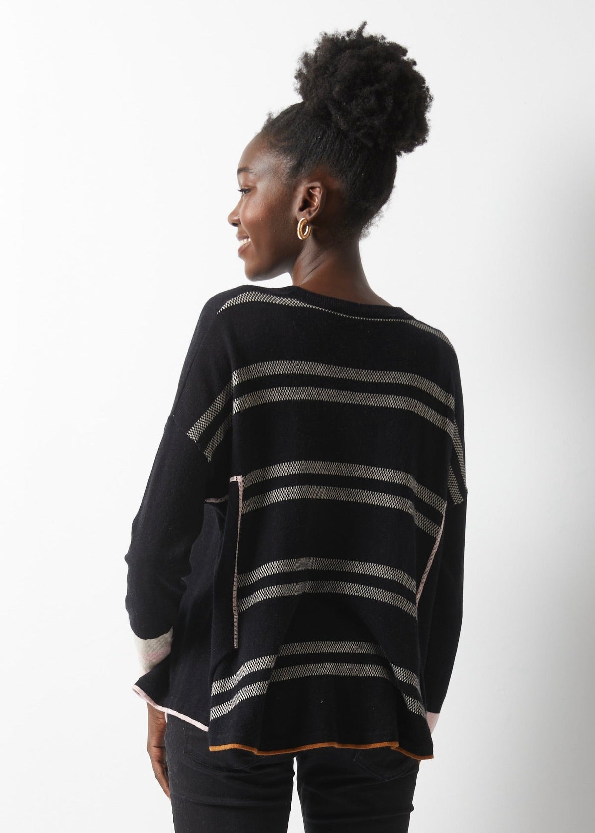 BIRDSEYE TRIM SWEATER