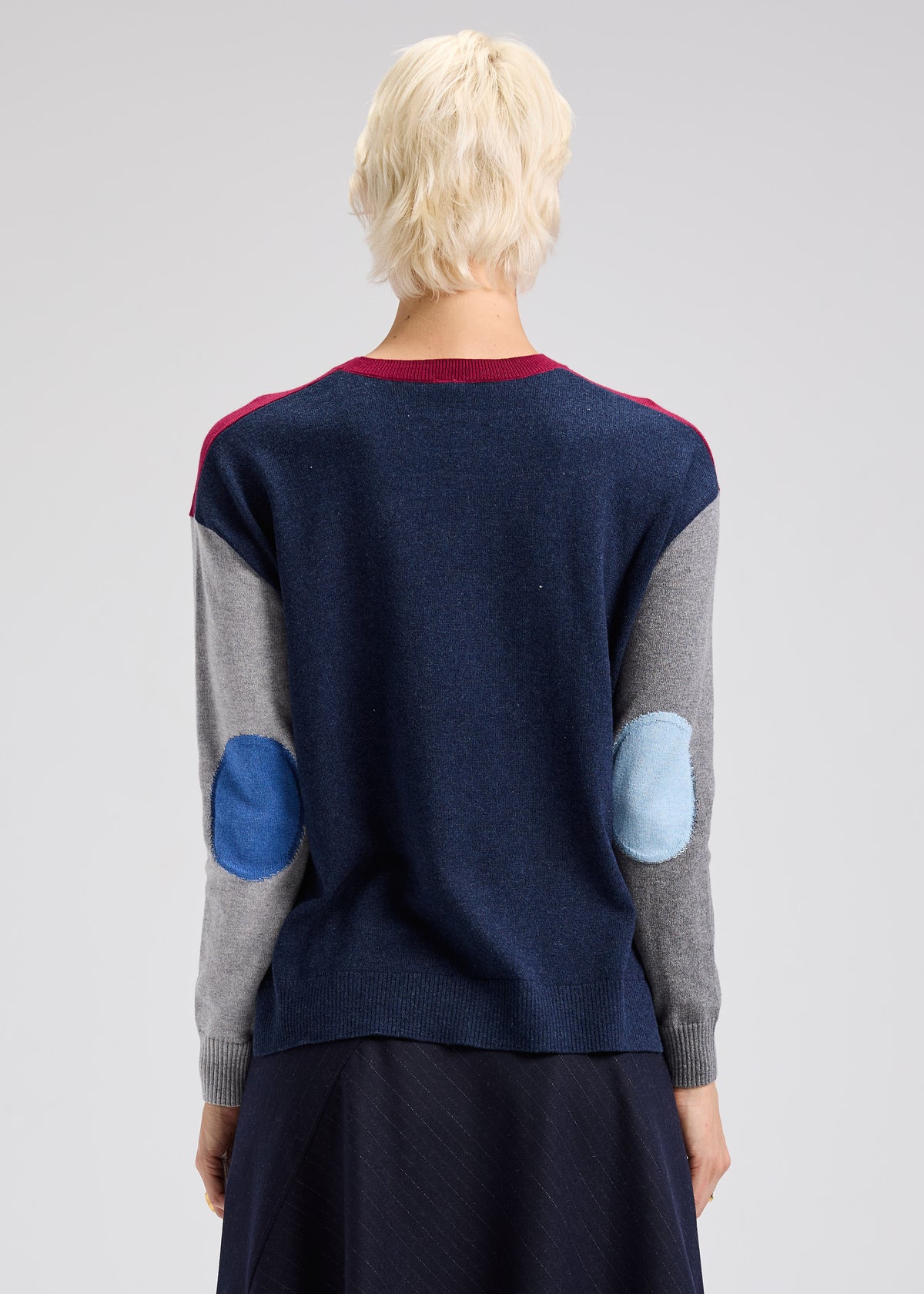 ELBOW INTARSIA SWEATER