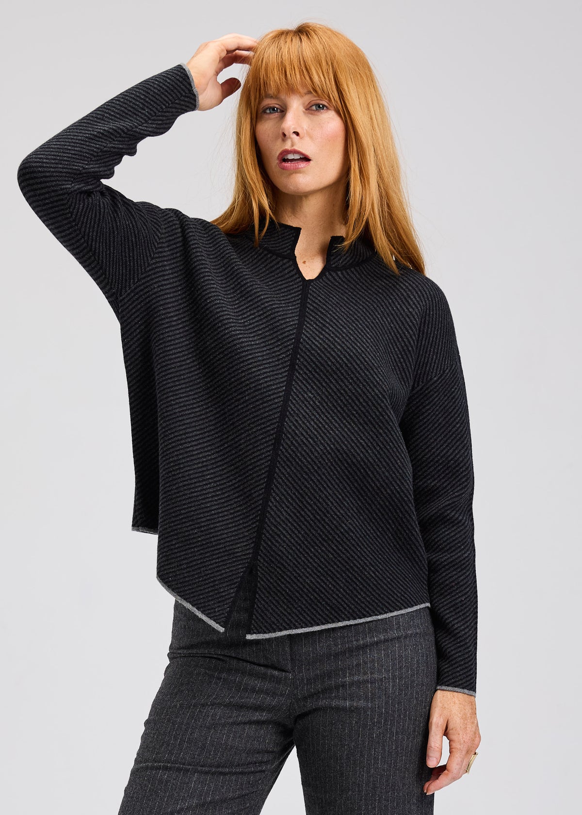 NEHRU COLLAR SWEATER