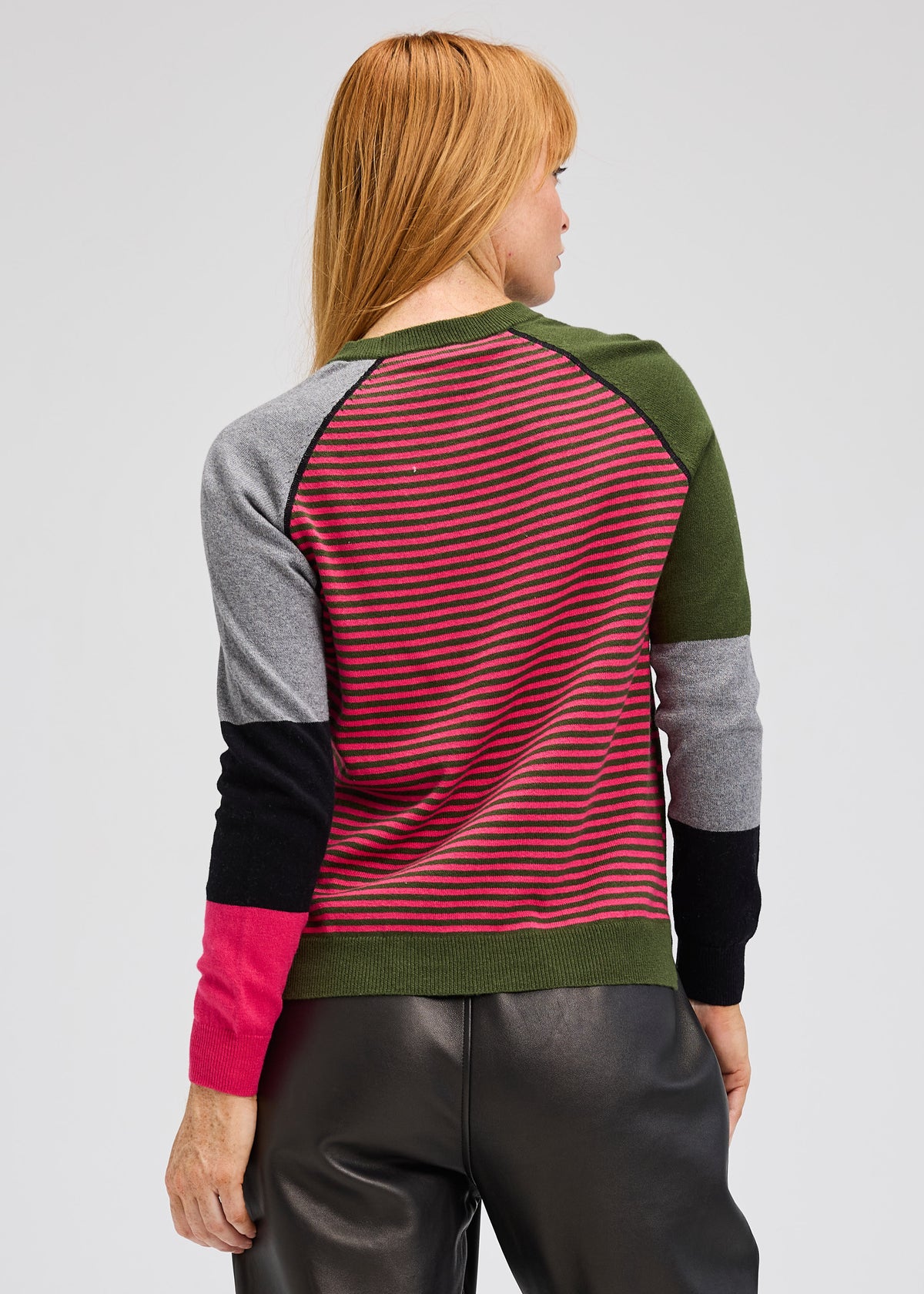 BRETON STRIPE V INSERT SWEATER