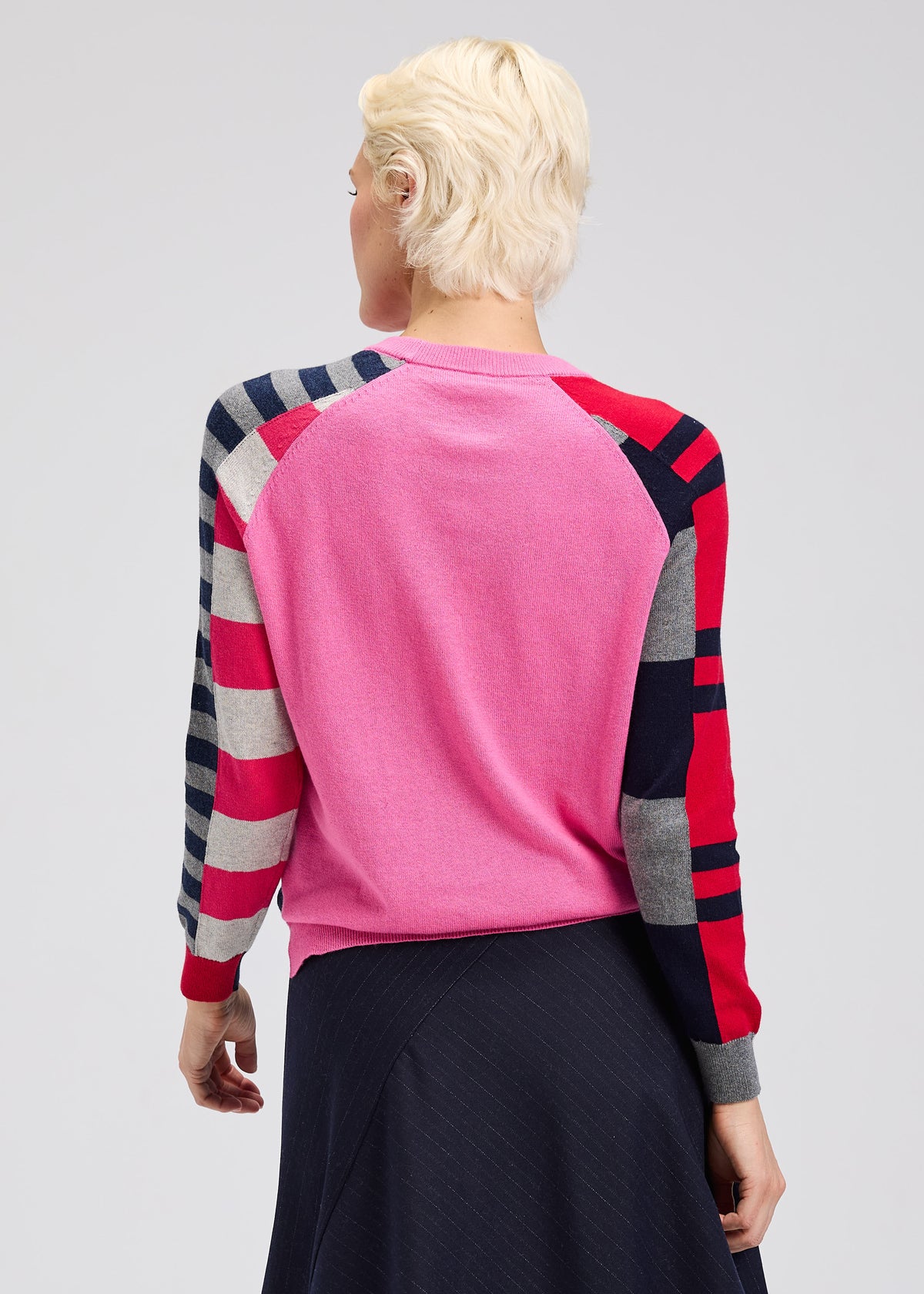COLORBLOCK STRIPE SLEVEE SWEATER