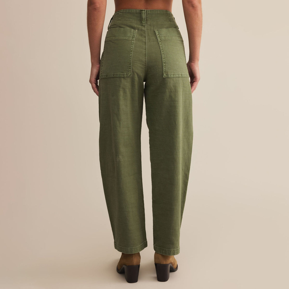 OLIVE TWILL PANTS
