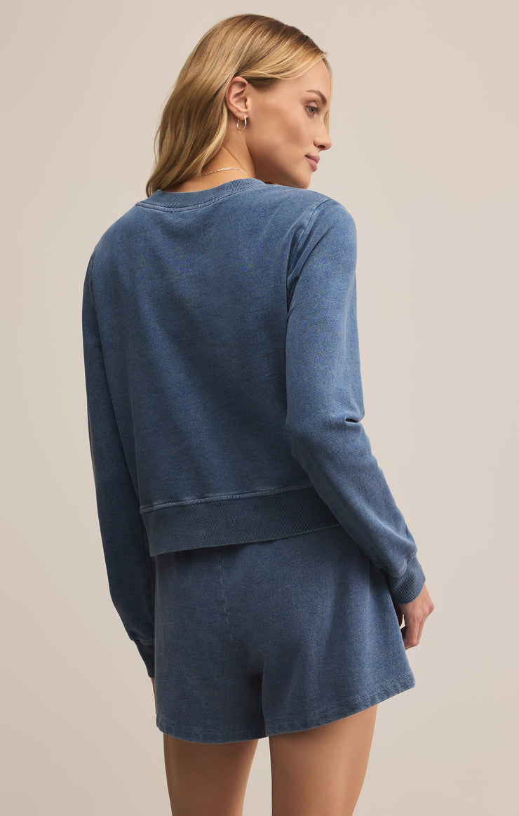 DAILY KNIT DENIM CARDI