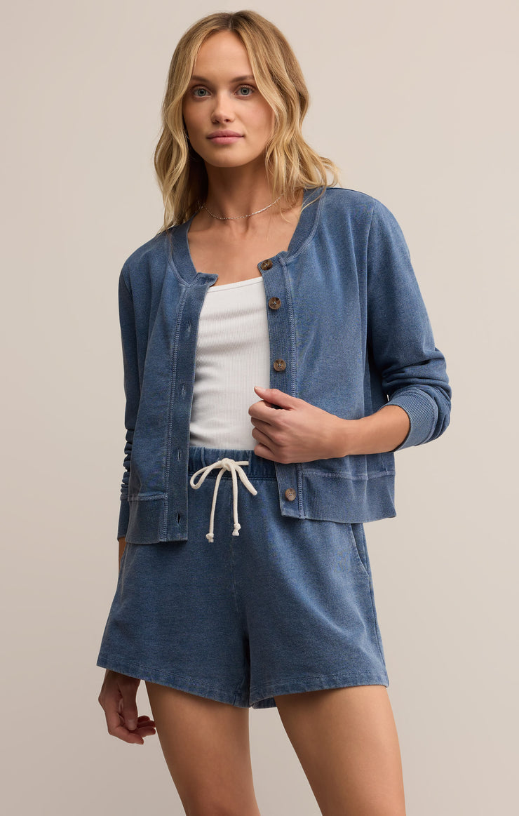 DAILY KNIT DENIM CARDI