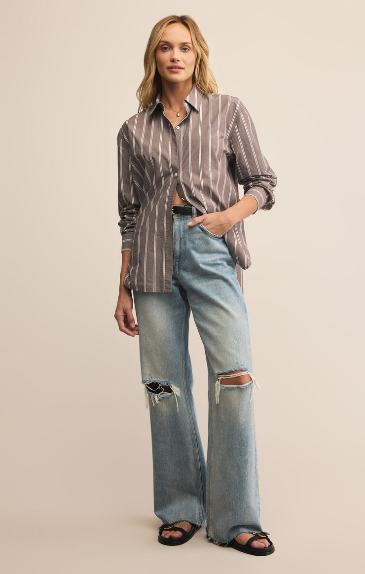 SEAPORT STRIPED POPLIN SHIRT
