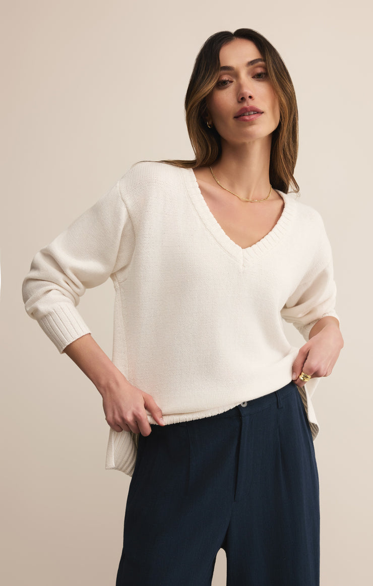 ALL AROUND VNECK SWEATER