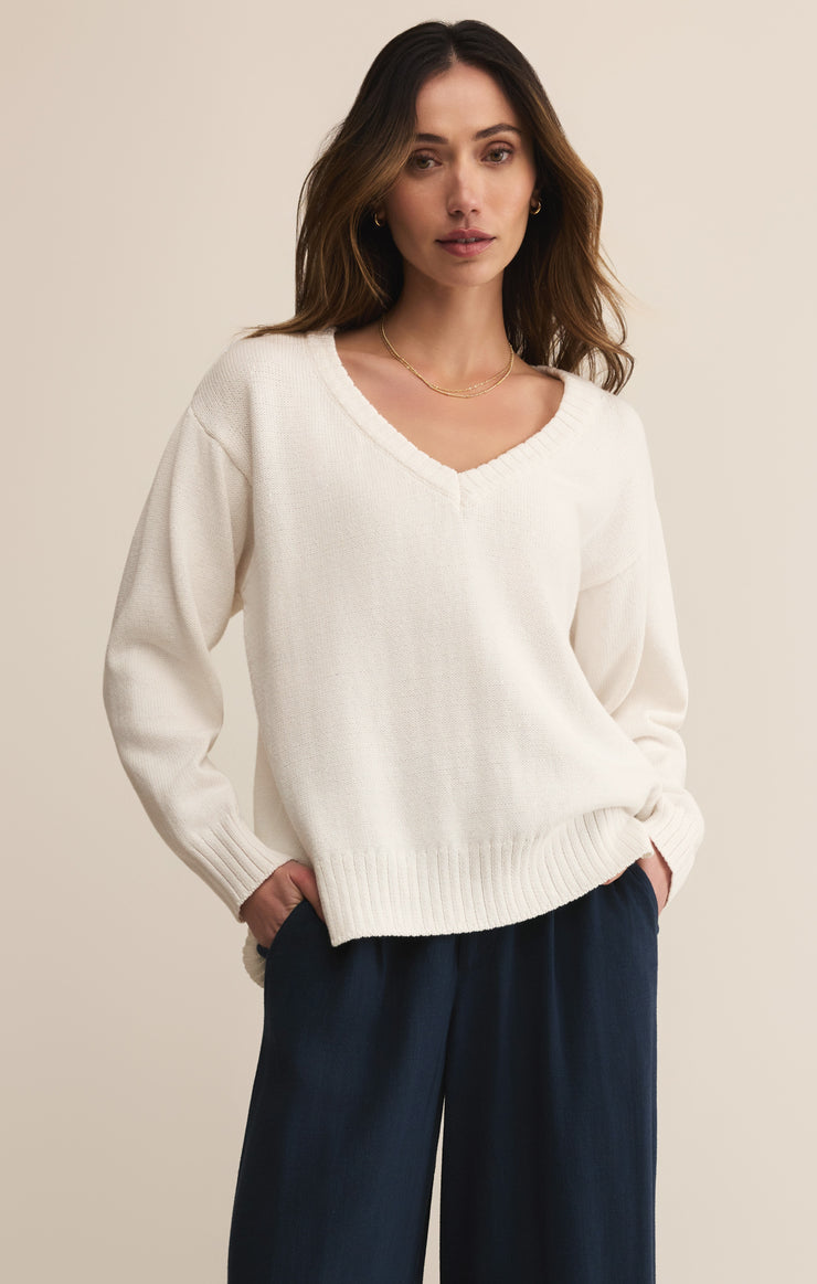 ALL AROUND VNECK SWEATER