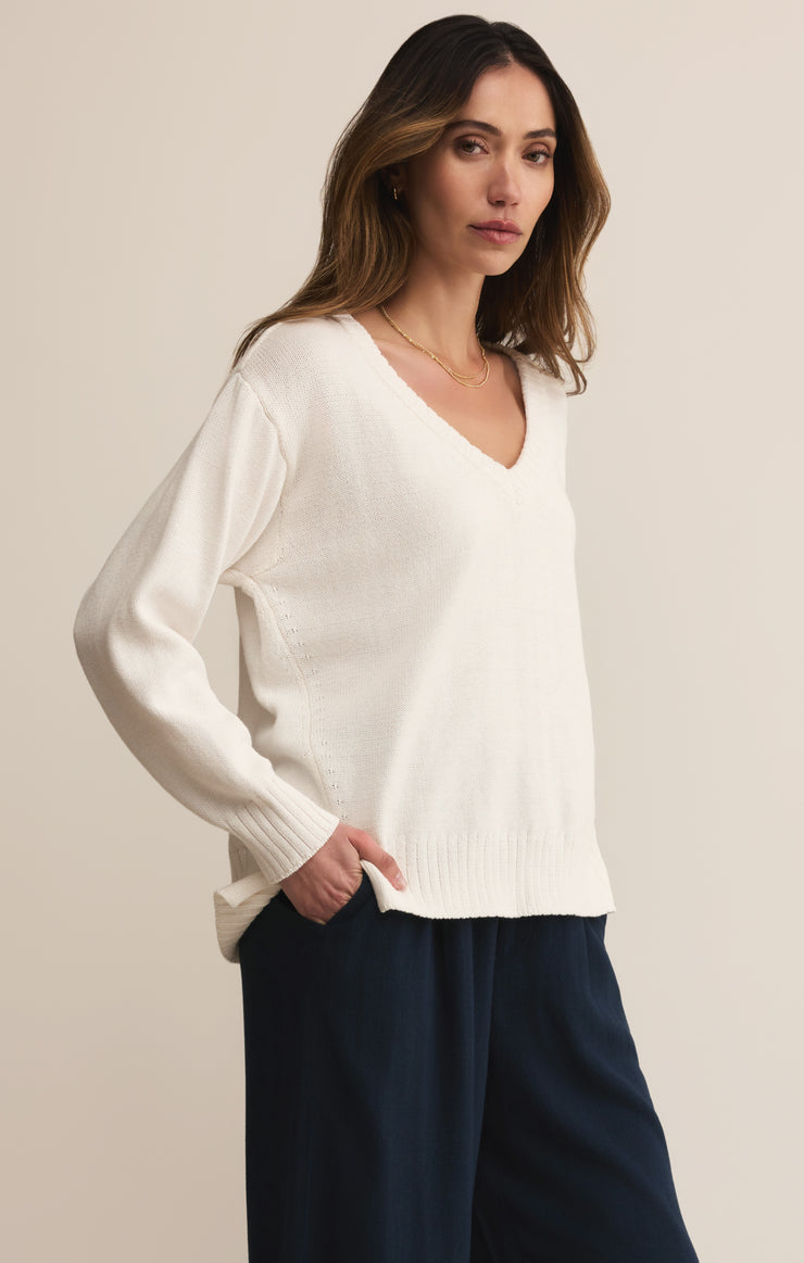 ALL AROUND VNECK SWEATER