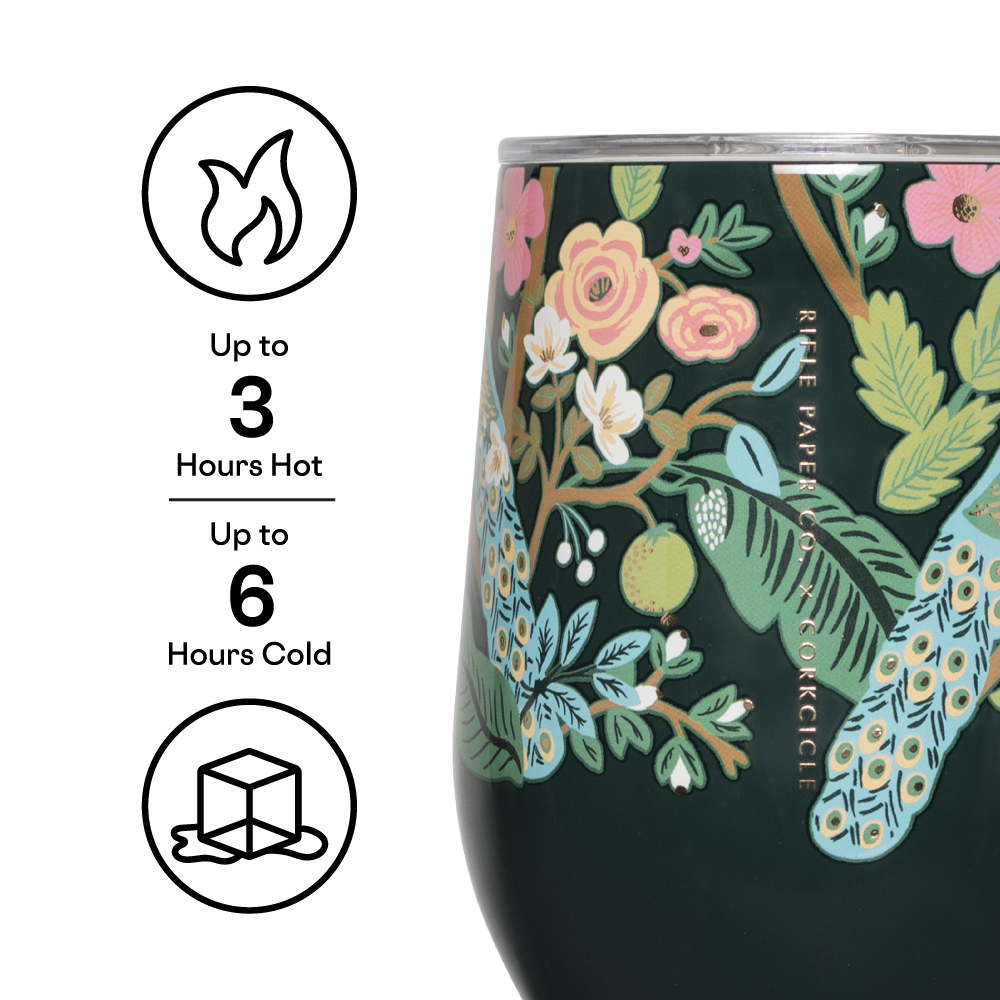 12OZ STEMLESS PEACOCK