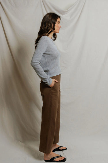 ADA POINTELLE BUTTON DOWN SWEATER
