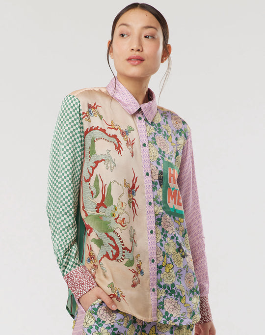 ISABEL MIXED PRINT SHIRT