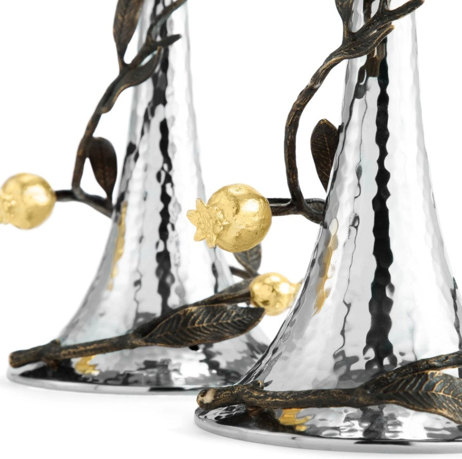 POMEGRANATE TALL CANDLEHOLDERS