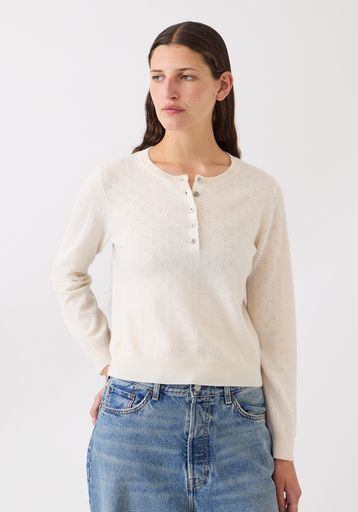 AVERY POINTELLE CASH SWEATER