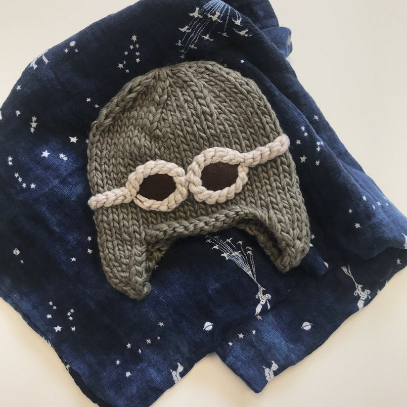 WILBUR AVIATOR HAT 3-6M