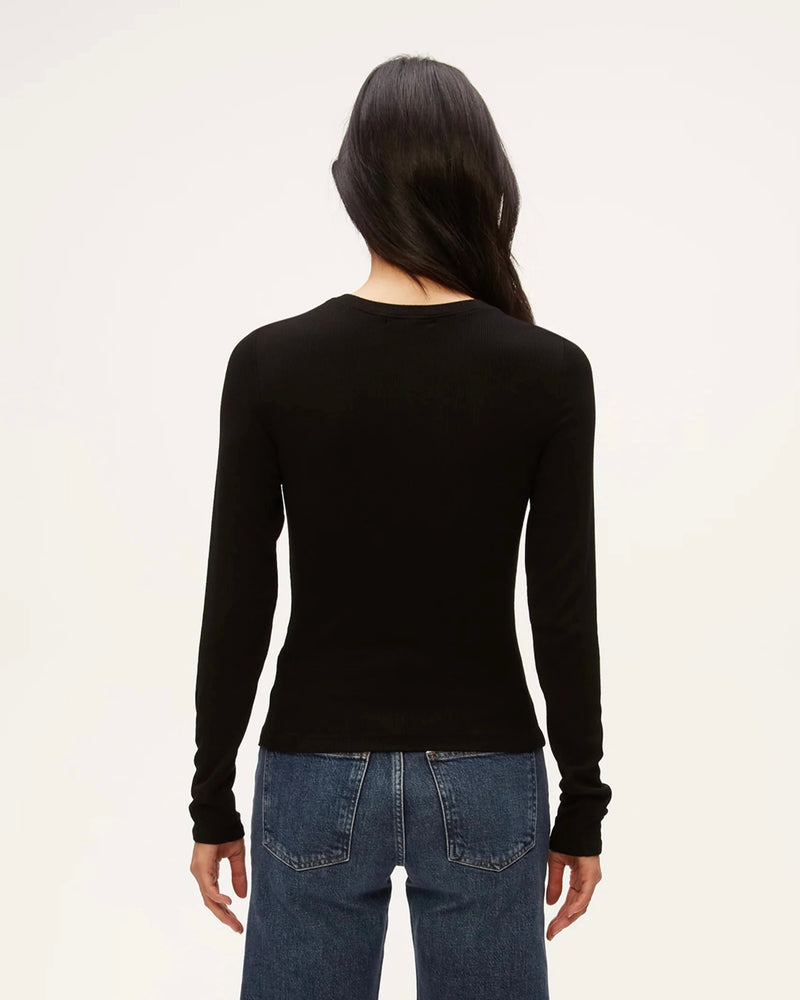 FINN ECO 2X1 RIB CROPPED CREW NECK