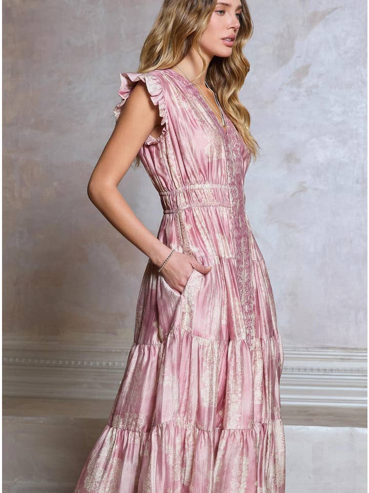 TIERED MIDI DRESS