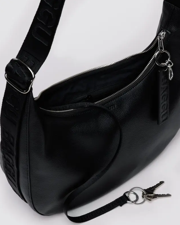 MEDIUM LEATHER CRESCENT BAG